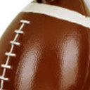 Football Shaped Table Lamp With Shade - Dark Brown White