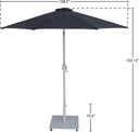 Fiji - Aluminum Patio Umbrella With Square White Base