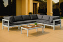 Nizuc - Outdoor Patio 6 Piece Modular Sectional With White Frame - Meridian Furniture - Stationary Sectionals- Elite Enclave Home