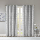 Raina - Total Blackout Metallic Print Grommet Curtain Panel - Intelligent Design - Curtains & Drapes- Elite Enclave Home