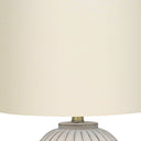 24" Geometric Table Lamp With Drum Shade - Cream - HomeRoots - Table Lamps - Elite Enclave Home