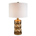 Magestic Geo Table Lamp - Brown And Gold