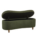 Bailey - Boucle Flip Top Storage Bench - Green - INK+IVY - Storage Benches - Elite Enclave Home