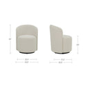 Sylvie - Outdoor Swivel Dining Chair - Cream - Moe's Home Collection - Swivel Chairs - Elite Enclave Home