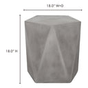 Gem - Outdoor Stool - Gray - Moe's Home Collection - Side Tables - Elite Enclave Home