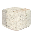 Uttermost Ritsa Pouf – Multi – hand-woven multi-color fabric pouf