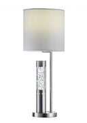 Brushed Sequin Glass LED Table Lamp - Nickel