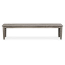 Uttermost Forsyth Outdoor Bench – Dark Gray weathered mahogany bench with natural wood grain