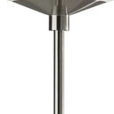 Steel LED Torchiere Floor Lamp With Solid Color Cone Shade - Silver / White - HomeRoots - Floor Lamps - Elite Enclave Home