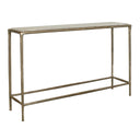 Minerva - Marble Top Console Table - Brass / Gray / White