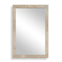 Pave - Rectangular Travertine Mirror - White