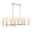 Arques - 8 Light Linear Chandelier - White / Gold - Uttermost - Chandeliers- Elite Enclave Home