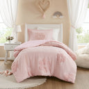 Gracie - Twin Floral Reversible Duvet Cover Set - Pink