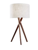 Tripod Leg Table Lamp - Walnut Wood