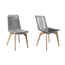 Solid Wood Outdoor Dining Chair (Set of 2) - Gray
