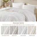 Mia - 3 Piece Queen Comforter Set - White