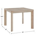 Noval - Square Dining Game Table - White / Woodtone