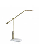 Sleek Metal Adjustable And Dimmable LED Desk Lamp - Brass