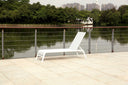Indoor Outdoor Chaise Lounge (Set of 2) - White And Chrome