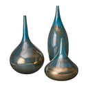Aurora - Handmade Rainbow Vase (Set of 3) - Blue Metal - Madison Park Signature - Table Accessory Sets - Elite Enclave Home