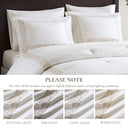 Nile - 4 Piece King Sateen With Embroidery Oversized Comforter Set - Multi