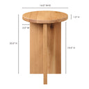 Grace - Accent Table Natural Oak - Light Brown - Moe's Home Collection - Accent Tables - Elite Enclave Home