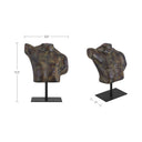 Victor - Cast Aluminum Sculpture - Dark Green Patina / Brown - Moe's Home Collection - Sculptures & Figurines - Elite Enclave Home