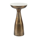 Torin - Drink Table - Gold / White - Uttermost - Cocktail Tables- Elite Enclave Home