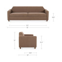 Finch - Sofa - Soft Brown - Moe's Home Collection - Stationary Sofas - Elite Enclave Home