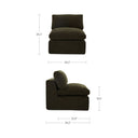 Cates - Slipper Chair - Dark Green - Moe's Home Collection - Armless Chairs - Elite Enclave Home