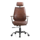 Executive - Leather Office Chair - Dark Brown - Moe's Home Collection - Swivel Chairs - Elite Enclave Home