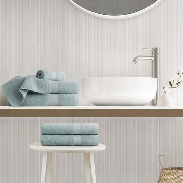 Premium Turkish Cotton 500GSM Plush 6 Piece Towel Set - Seafoam