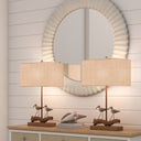Piper Bird Table Lamps With Brown Shade (Set of 2) - Brown Sand