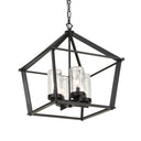 Evanston - 4 Light Indoor-Outdoor Pendant - Black
