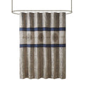 Donovan - Embroidered Shower Curtain - Navy - Madison Park - Shower Curtains - Elite Enclave Home