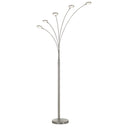 Five Light LED Arc Floor Lamp - Nickel - HomeRoots - Floor Lamps - Elite Enclave Home