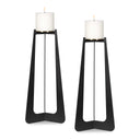 Columnar - Candleholders (Set of 2) - Black - Uttermost - Candles & Holders - Elite Enclave Home
