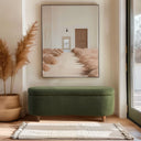 Bailey - Boucle Flip Top Storage Bench - Green - INK+IVY - Storage Benches - Elite Enclave Home