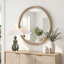 Landry - Round Mirror - Light Wood