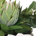 Protea Blooms - Bowl Centerpiece - Green / White - Uttermost - Plants - Elite Enclave Home
