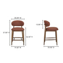 Ellie - Counter Stool - Rust - Moe's Home Collection - Counter Height (24" - 27") - Elite Enclave Home