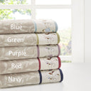 Serene - Jacquard 6 Piece Towel Set - Green - Madison Park - Towel Sets - Elite Enclave Home