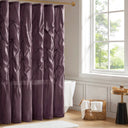 Laurel - Tufted Semi - Sheer Shower Curtain - Plum - Madison Park - Shower Curtains - Elite Enclave Home