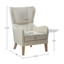 Arianna - Swoop Wing Chair - Linen - Madison Park - Wingback Chairs - Elite Enclave Home