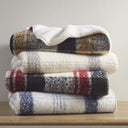 Bloomington - Faux Mohair to Sherpa Throw - Red - Woolrich - Throws - Elite Enclave Home