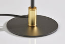 Metal Two Light Candlestick LED Table Lamp With Brass Cone Shade - Black And Gold - HomeRoots - Table Lamps - Elite Enclave Home