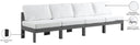 Nizuc - Outdoor Patio 4 Seat Armless Modular Sofa With Gray Frame - Meridian Furniture - Stationary Sectionals- Elite Enclave Home