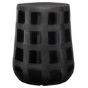 Patchwork Gridded - Garden Stool - Black