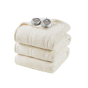 Heated Microlight to Berber - Twin Blanket - Ivory