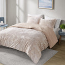 Mira - Crushed Velvet Sherpa Reversible Twin Comforter Set - Blush - Intelligent Design - Comforters & Sets - Elite Enclave Home